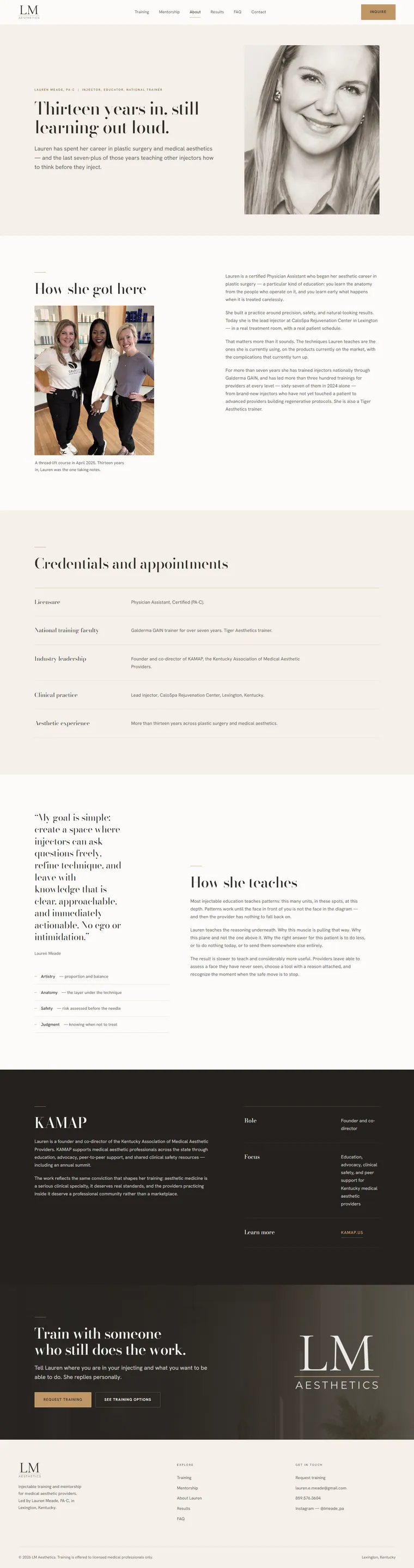 About page