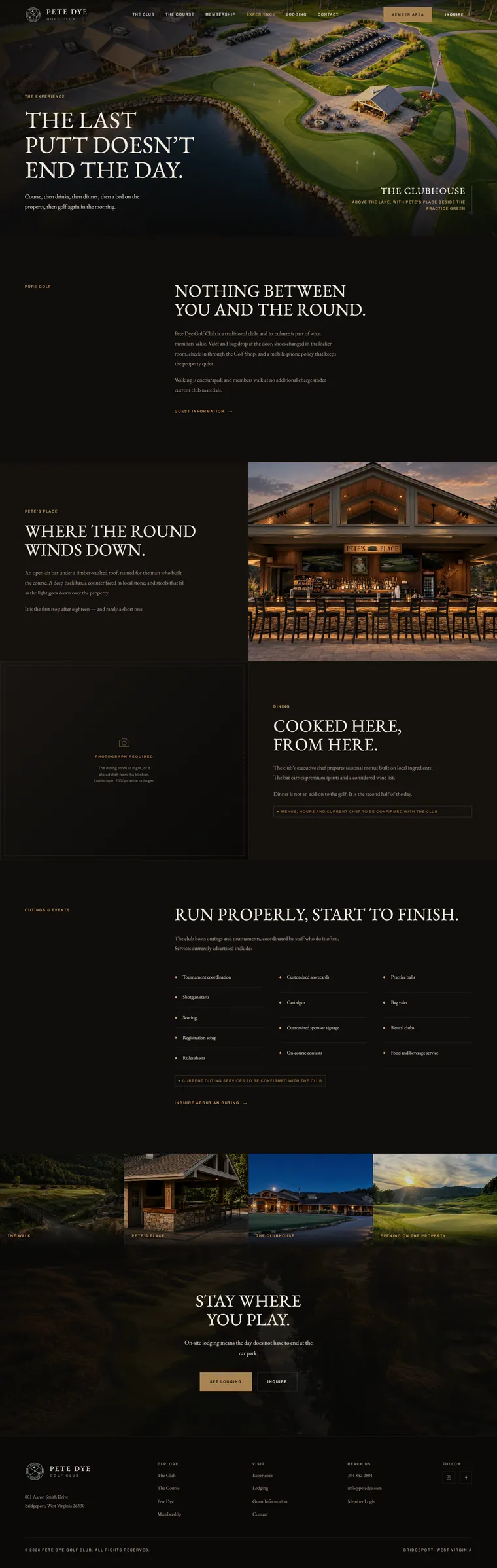 Experience page