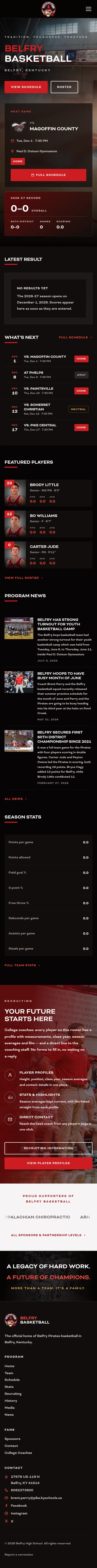 High School Basketball website on a phone